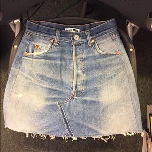 Re/Done Blue Denim Skirt size 24